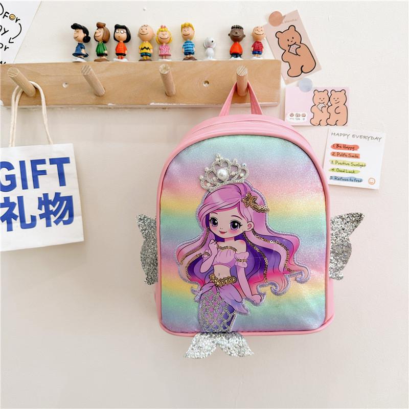 Adorable Mini Mermaid Backpack For Kids With Sparkling Sequins And Comfortable Design