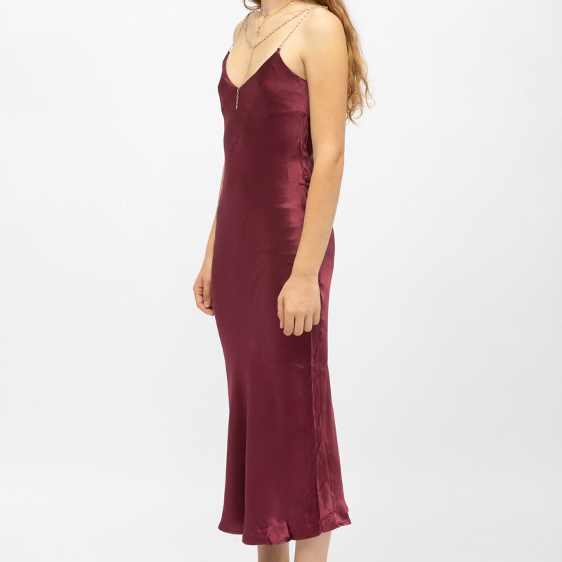 Robe mi longue velours avec bretelles bijoux rainee Femme LA PETITE ETOILE