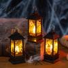 Flexible Placement Lamp Halloween Night Light Vintage Battery Operated LED Lantern Simulated Flickering Flame Warm Glow Light Lantern for Party Home