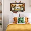 Creative Fake Window Sunflower Bedroom Living Room Home Background Beautification Decoration Wall Stickers