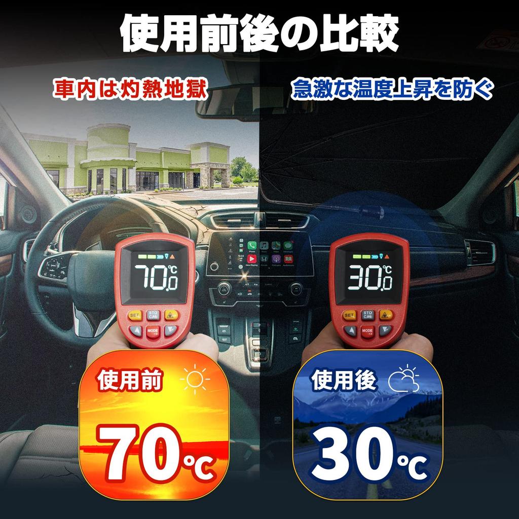 JOYTUTUS Car Sunshade with Curved Umbrella Windshield Sunshade for Dashcam Light Car Size 4405 360° Pattern, N-Van, Spacia, Taft, Every, Compatible,