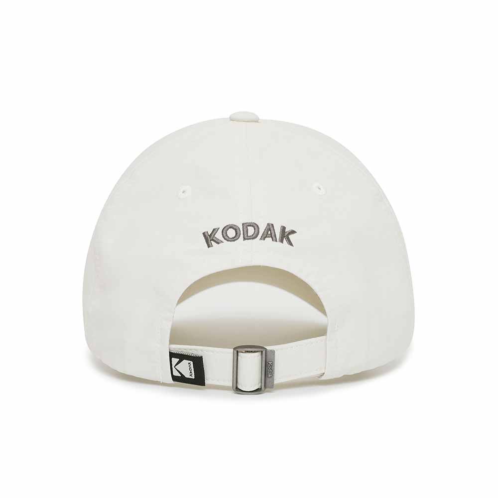 KODAK Square Logo Nylon Relaxed Fit Ball Cap Ivory