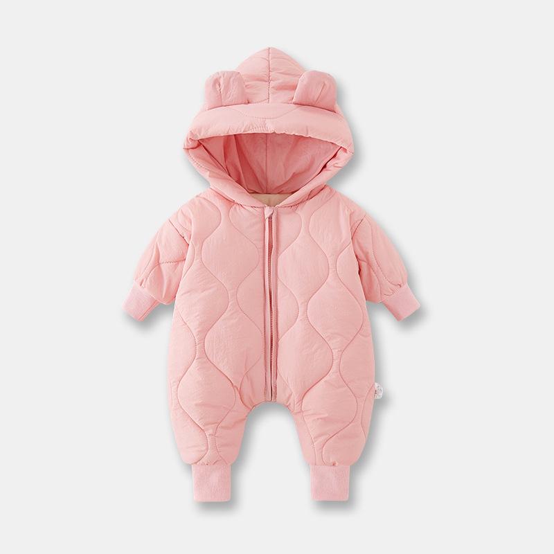 Class A Baby Autumn & Winter Quilted Jumpsuit - Warm Cotton-Padded Newborn Crawling Suit