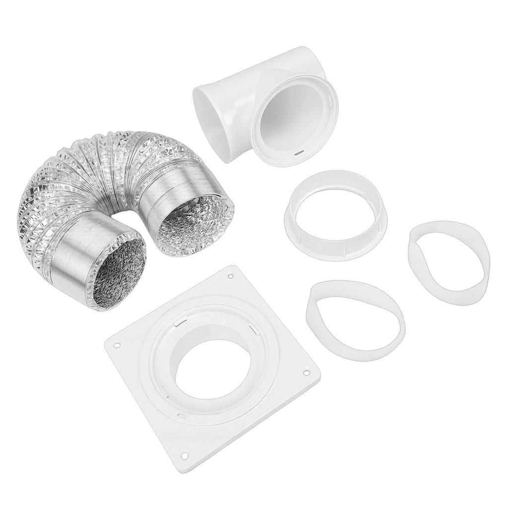 Dryer Vent Wall Plate Elbow Kit 4in 90 Degree All in One Connector Hose Set for Tight Space Secure Seal to Prevent Leaks