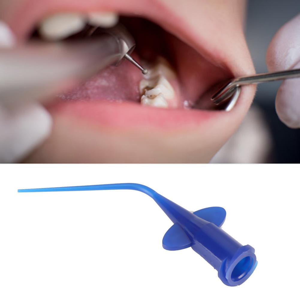 50pcs / bag Disposable Irrigation Rinse Tips Dental Teeth Whitening Flexible Resin Tip Soft Needle