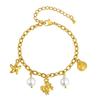Fashion Ocean Charm Bracelet Pendant Bracelet Stainless Steel Texture for Youthful Women and Fashion Enthusiasts Present