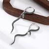 925 Silver Vintage Square Earrings For Women Trendy Retro Snake Earring Jewelry Prevent Allergy Party Accessories Gift