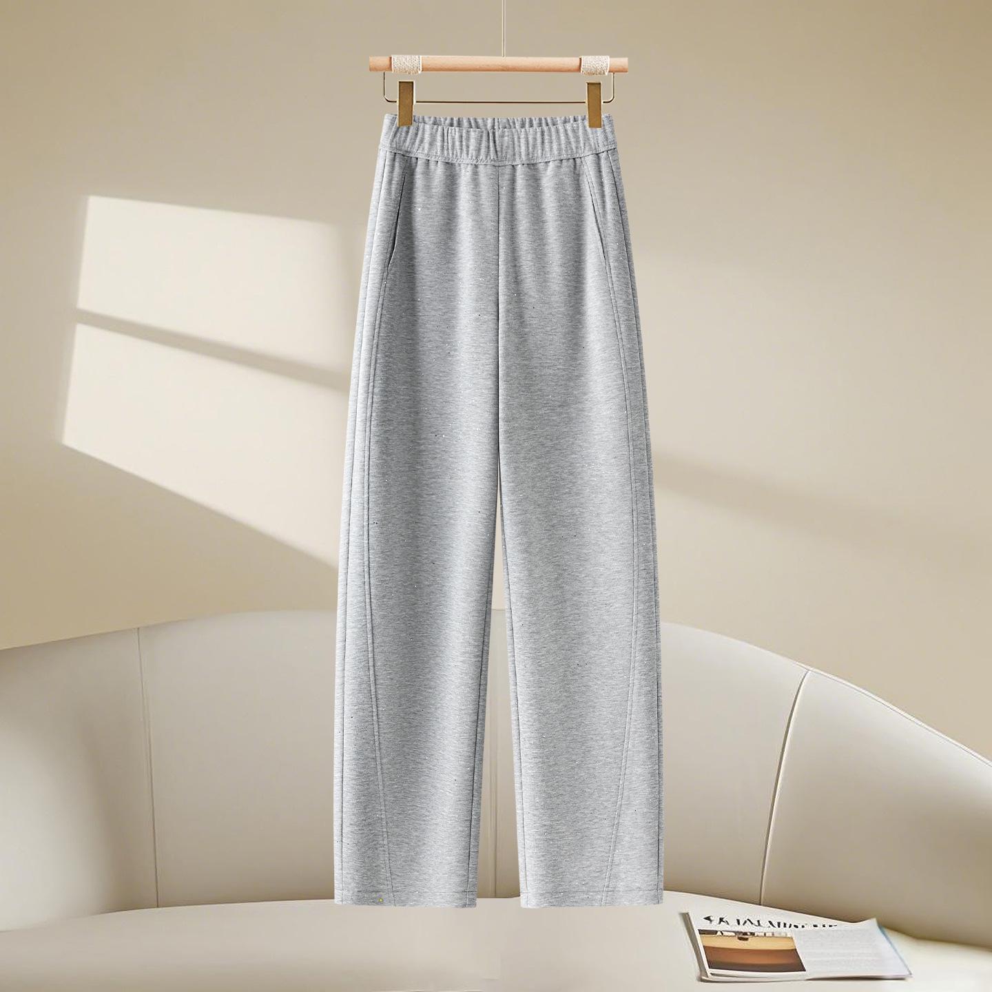 

Women s Fashion Elastic Waist Star Pants - 2026 Spring/Autumn Versatile Slimming Style L /28 [Fits 105-115 lbs] серый