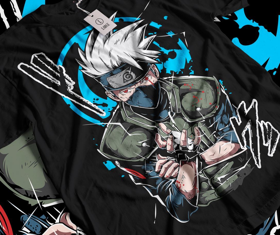 Naruto Shippuden Kakashi shirt Sasuke Shirt Anime Itachi Shirt Jiraya Tee XXXXL