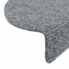 Self Adhesive Stair Mats 10 pcs Light Grey 56 x 17 x 3 cm