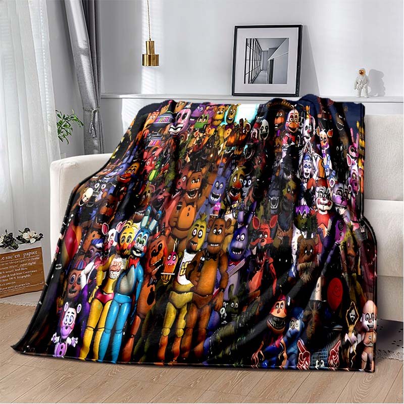 3DTerror FNAF-Five-Nights At Freddys Printed Blanket Home Flannel Comfortable Warm Sofa Bed Portable Children Adult Gift Blanket