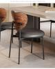 Italian Modern Retro Travertine Dining Table and Chair Set, Bauhaus Style, for Large Apartments