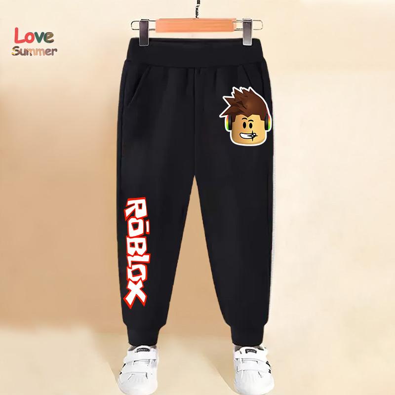 Jungenhosen Roblox Kinderhosen Heißes Spiel Print Hosen für Kinder Jogginghosen Lässige Kinderkleidung 4-14 Jahre Geburtstagsgeschenk