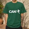 2026 New Pure Cotton Tshirt With Fun Kicking Alphabet Soccer Silhouette Simple Print Versatile Top Casual Short Sleeve