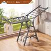 Adjustable Foldable Clothes Drying Rack for Indoor/Outdoor Use - Ideal for Bedroom, Balcony, and Baby Items.