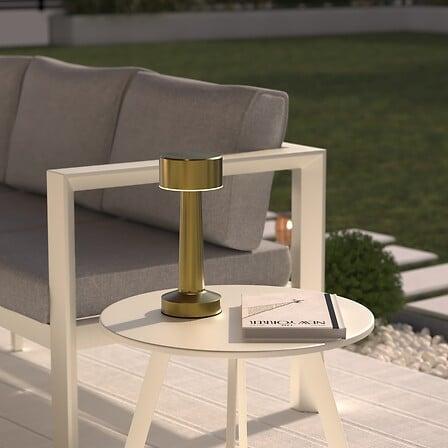 Halto Usb Lamp Steel Gold Touch Led