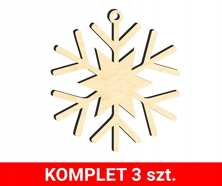 Wooden Christmas Tree Decorations Z42 3 Pcs.