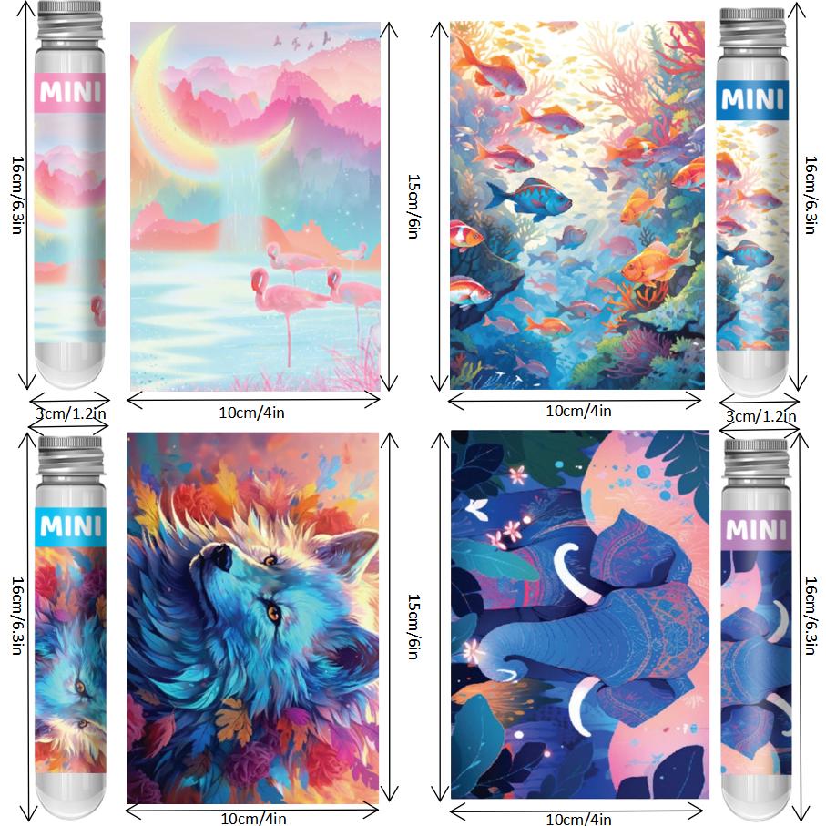 4 Packs Adult Mini Test Tube Puzzle Jigsaw Funny Educational Game Home Decor Birthday Halloween Thanksgiving Christmas Gifts