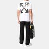 OFF WHITE Text Logo Caravaggio Saint Jerome Writing Arrows Slim Fit T Shirt OMAA027C99JER0030110