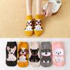 5 Pairs Dog Cat Cartoon Women Socks Kawaii Cotton Short Socks Cute Low Cut Ankle Korean Japanese Fashion Socks Girl