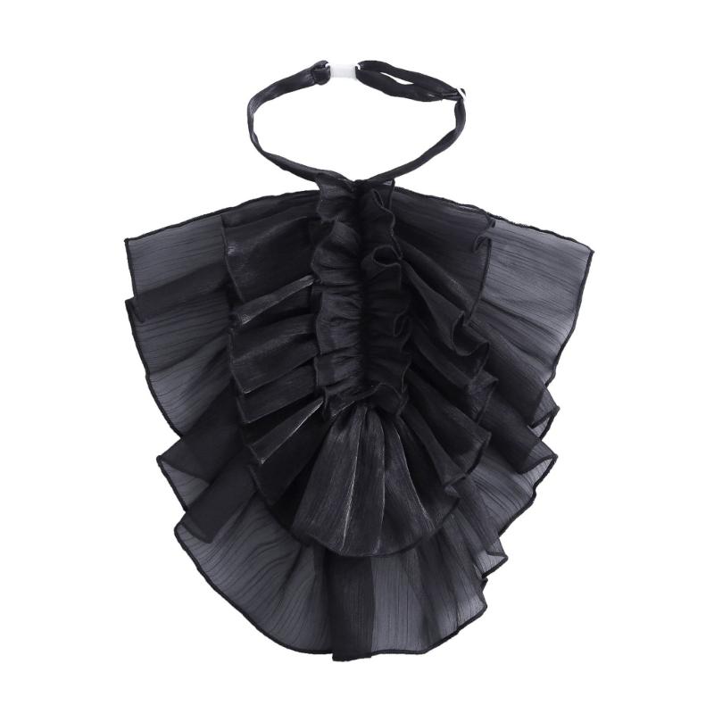 Elegant French Style Detachable Flouncing Collar With Layered Ruffle For Women Daily Outfit And Occasion
