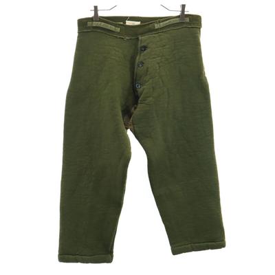 British Army 50s Vintage Trouser Inner Pants 6 Khaki Wool Military Men's Used