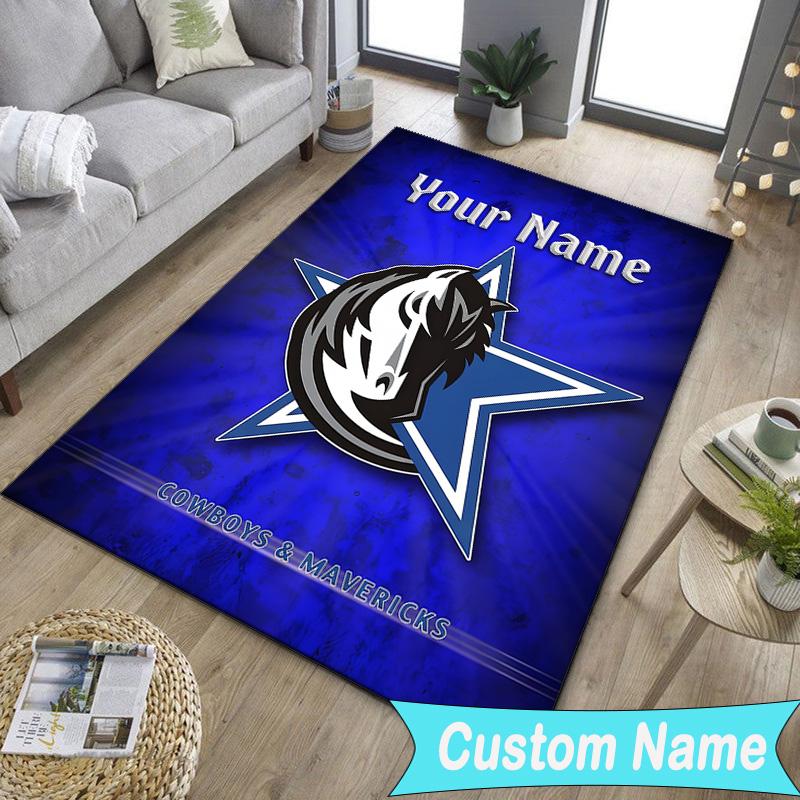 Custom NameMAVERICKS BASKETBALL TEAM Carpet, Indoor Rug, Chair Rug, Living Rooms, Doormat Made From Polyester Home Decor Birthday Christmas Gifts