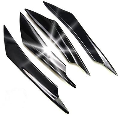 Piece of Peace Product Lip Spoiler, Multi-Spoiler, Front Bumper Deflector Canards, Universal Fit (Big Canards, 4 Pieces)