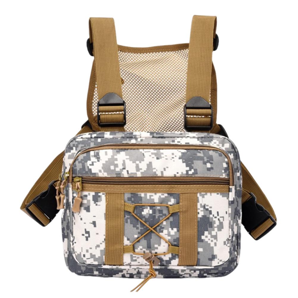 Outdoor Cycling Chest Bag Large Capacity Trendy Functional Backpack Multi Pocket Oxford Cloth Shoulder Bag Work Backpack