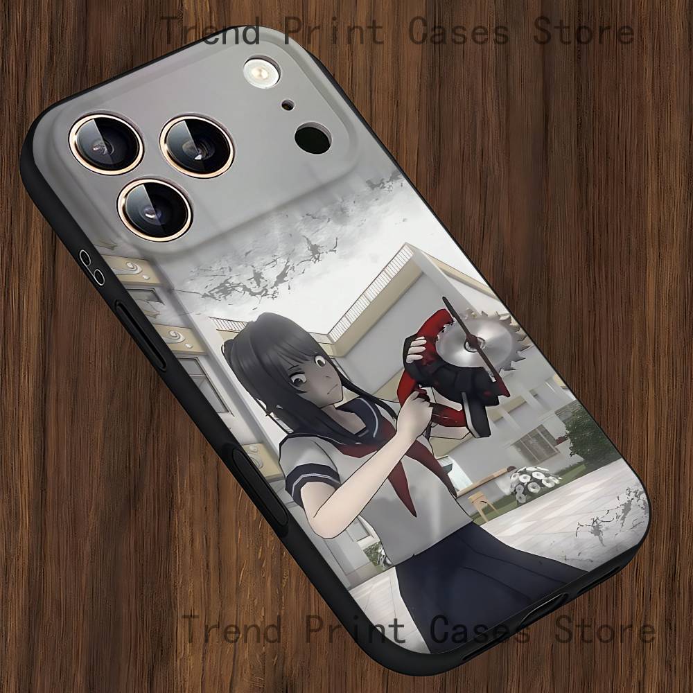 Y-Yandere Simulator Ayano Aishi Phone Case For iPhone 15,16,12,13,14,11,17,Pro,Max,Plus,E,Air,Mini TPU Cover