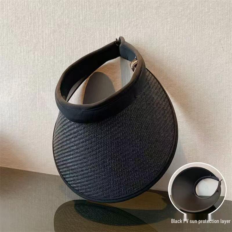 Ultraviolet Protection Wide Brim Sun Visor Hat for Summer Beach and Travel.