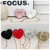 Knot Solid Butterfly Color Heart Shaped Children Crossbody Bag For Daily Use