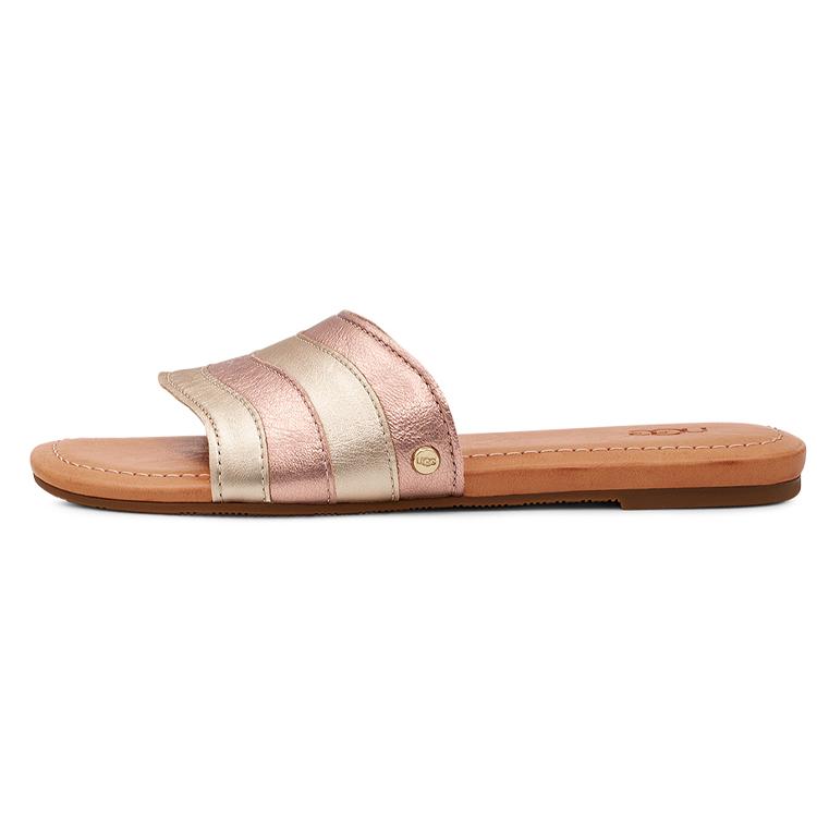 

UGG Rubber Sole Slide Slippers Women s Light Rose Gold 1128645-PRGM 36