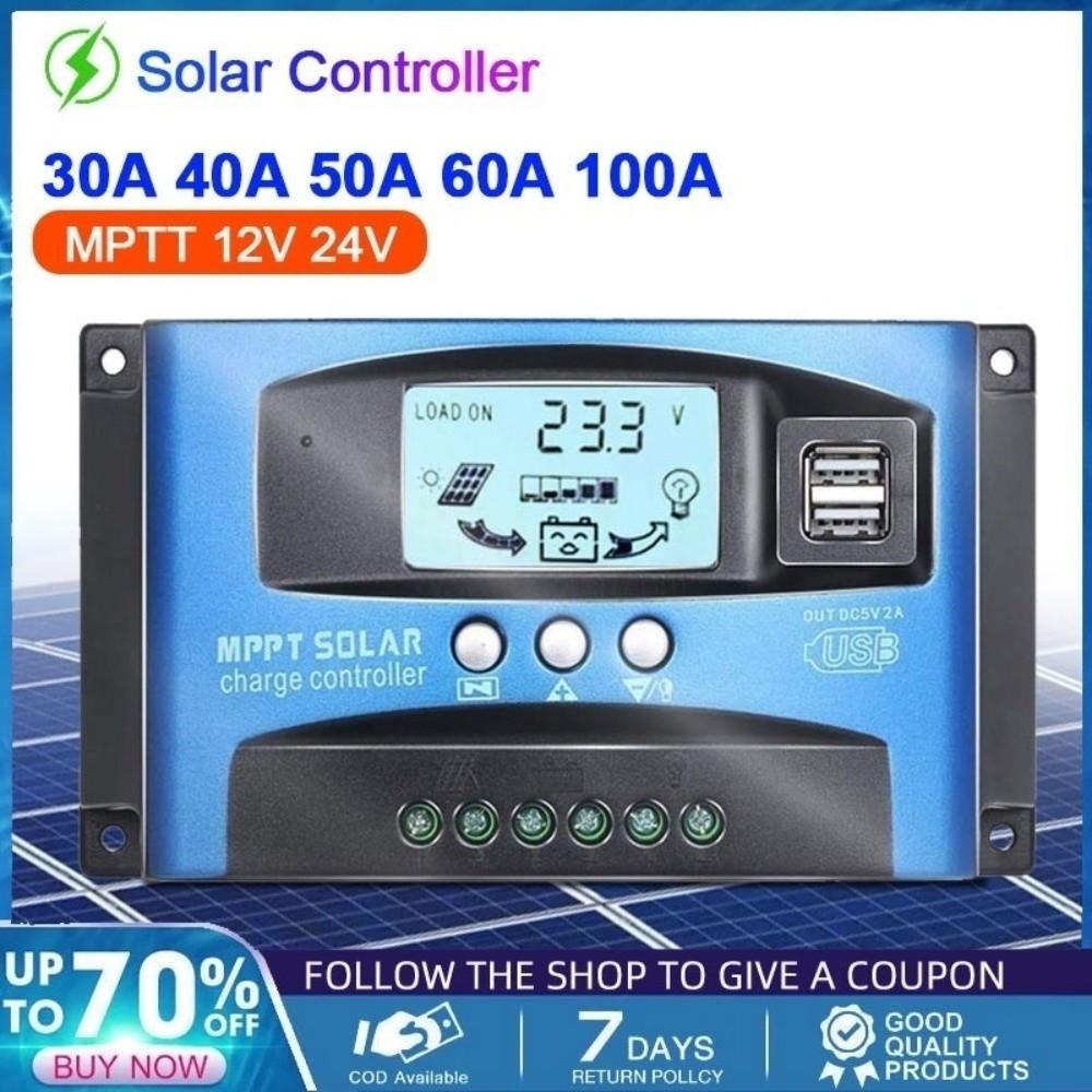12V/24V Leistungsregler 30A 40A 100A Solarladeregler MPPT Solarladeregler Heimgebrauch