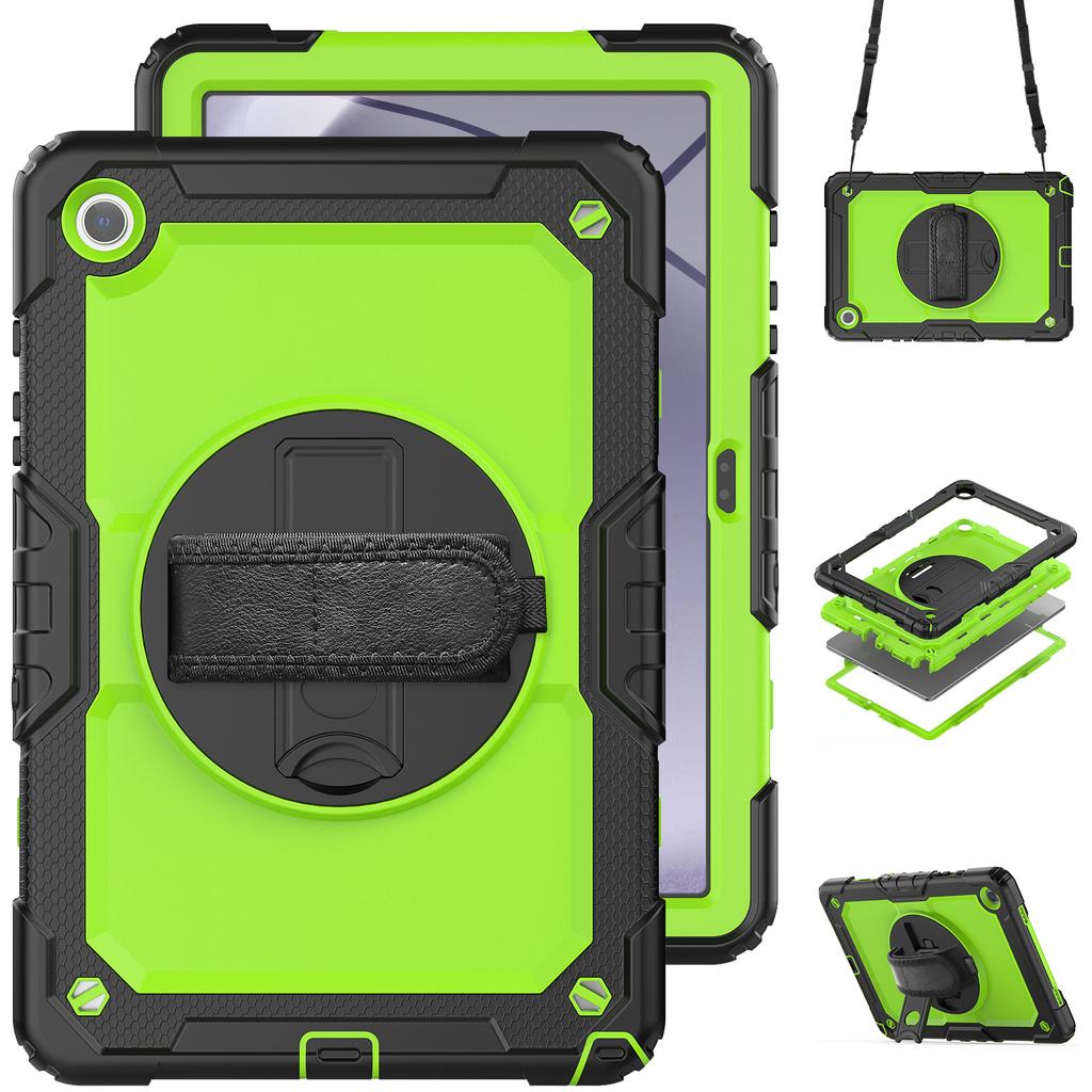 Heavy Duty Armor Rugged Tablet Case for Samsung Galaxy Tab A9 8.7inch 2023 SM-X110/X115/X117 with Pen Holder Hand Strap