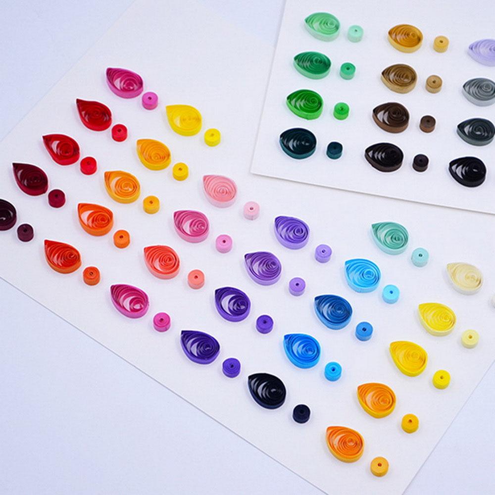 500 Stück 50 Farben Haus DIY Paper Quilling Papier Dekor Stressabbau Geschenk Bastelwerkzeuge
