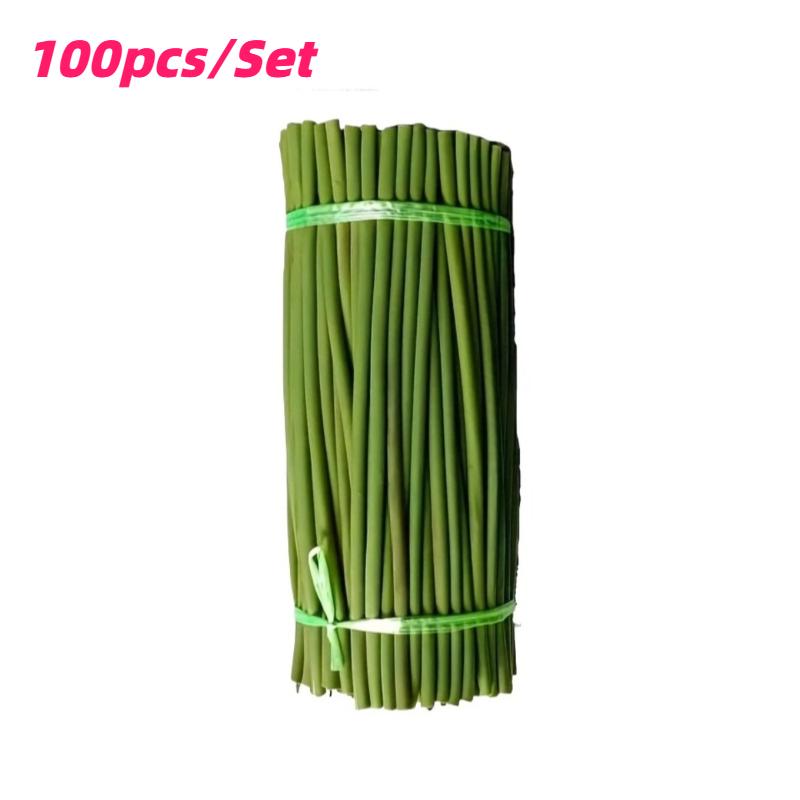 

100 Artificial Flower Stems DIY Handicrafts Plastic Rod with Metal Wire Core for Floral Lotus Sunflower Water Lily Support Tube