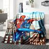 Spiderman Action Flannel Blanket Super Soft Warm Cozy Blanket For Sofa Bed Office Travel Allseason Home Decor Gift