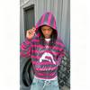Oversized Y2K Hooded Zip-Up Sweatshirt With 3D Print Loose Fit Streetwear Teens Adults