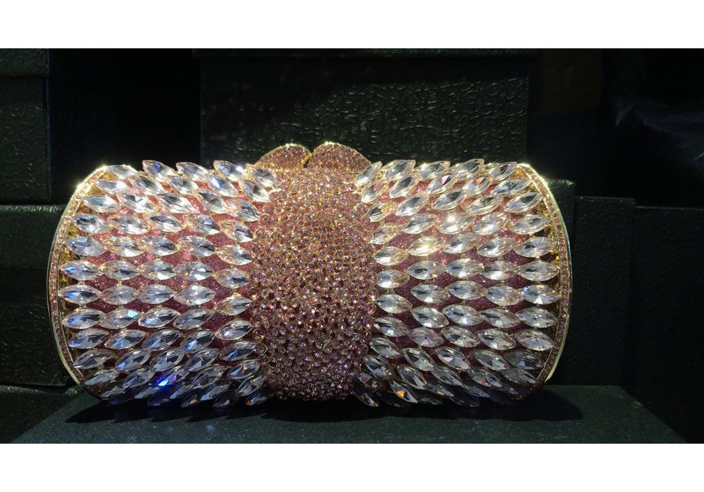 Mermaid handmade diamond-encrusted evening bag foreign trade empty metal hard box full of diamonds hand bag for women Stone Clut