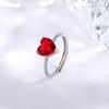 Xiaomi BF CLUB  Silver Color Rings for Women Fashion Geometric Handmade Irregular Red Heart Ring Party Christmas Gift