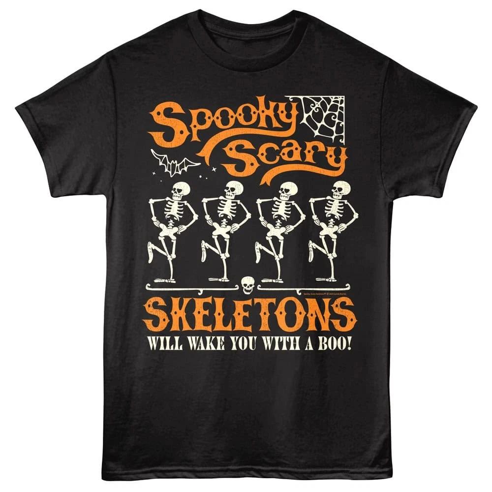 Spooky Scary Skeletons will Wake you with a Boo Men s T Shirt XXL