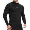 [Sillictor] Men's Long-Sleeve Rash Guard Compression Swimwear UV Protection Cooling Quick-Drying Swimwear 226blk-blk-L