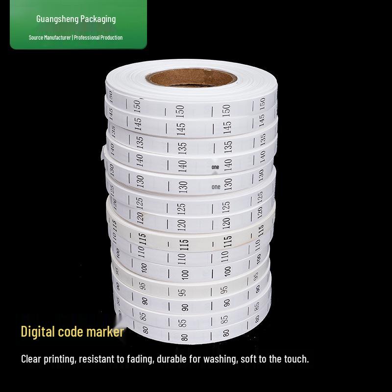 Children's Clothing Size Label Adhesive Tape - Universal Height and Number Labels