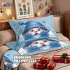 3pcs Christmas cartoon goblin print coreless duvet set multi size bedroom dormitory bedding holiday decoration machine washable