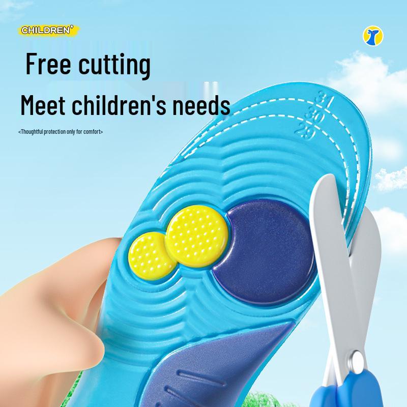 Kids' Arch Support Cushioned Insoles - Soft, Shock-Absorbing, Anti-Slip, Cuttable for Sports & Running Shoes