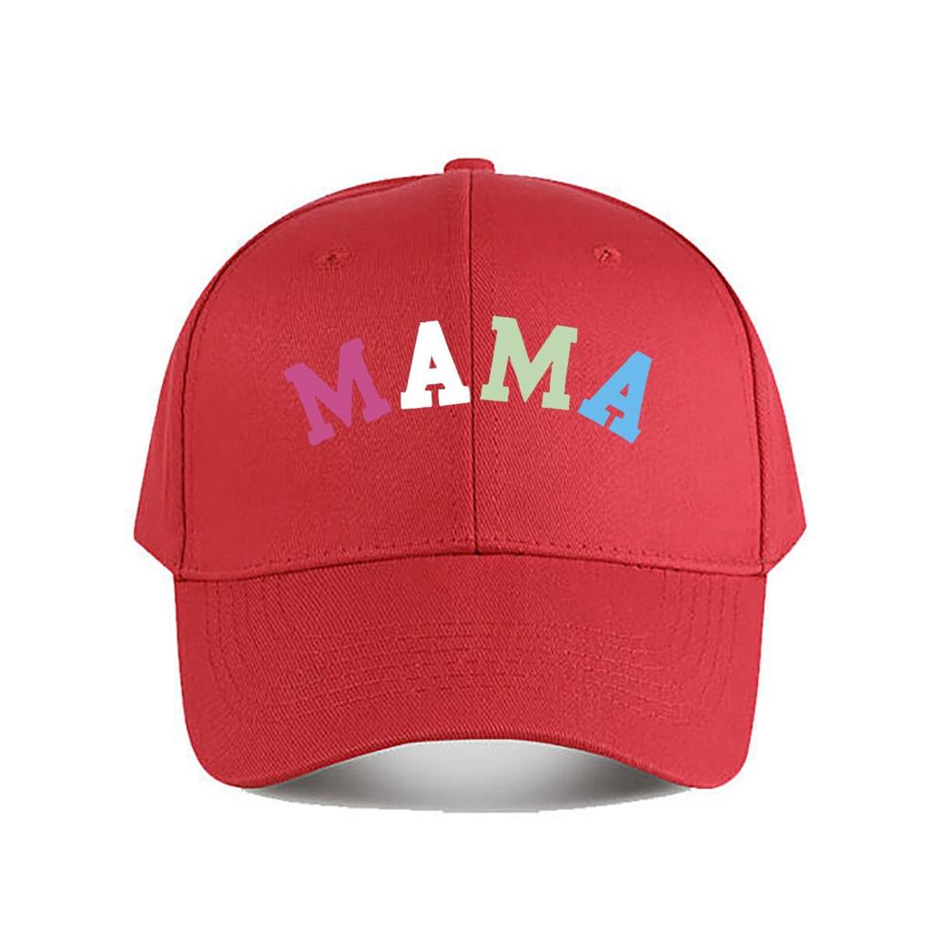 Colorful MAMA Vinyl Wall Decor Baseball Cap Fashion Unisex Sunhat Womens Outdoor Sports Snapback Cap