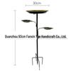 Wrought Iron Leaf-Shaped Bird Feeder & Bath Stake for Outdoor Gardens