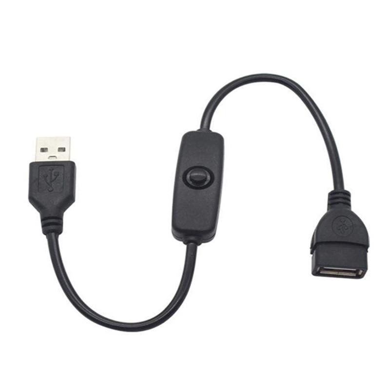 

USB Extension Cable with Switches USB Male to Female Cable Support Power Cable for USB Headset LED Strips Cameras 1