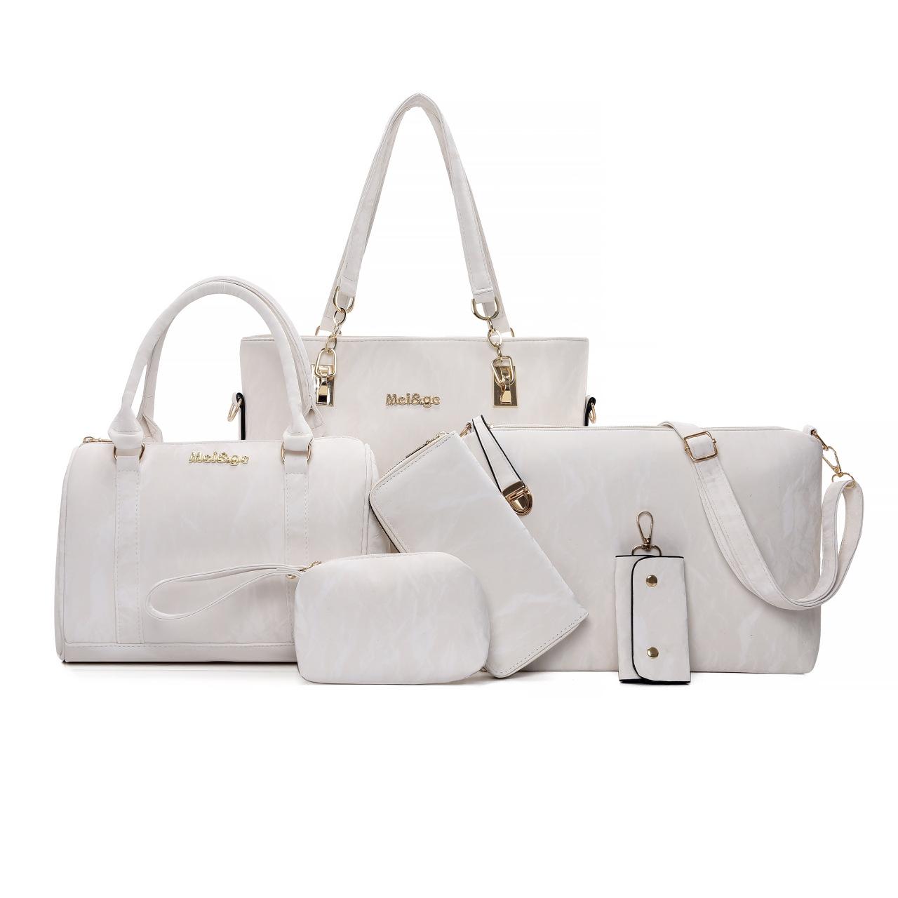 

New women s bag fashion six-piece set, mother and child bag printing large capacity shoulder portable messenger bag fashion